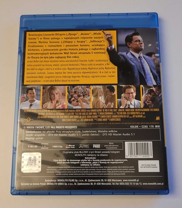 Wilk z Wall Street Bluray PL