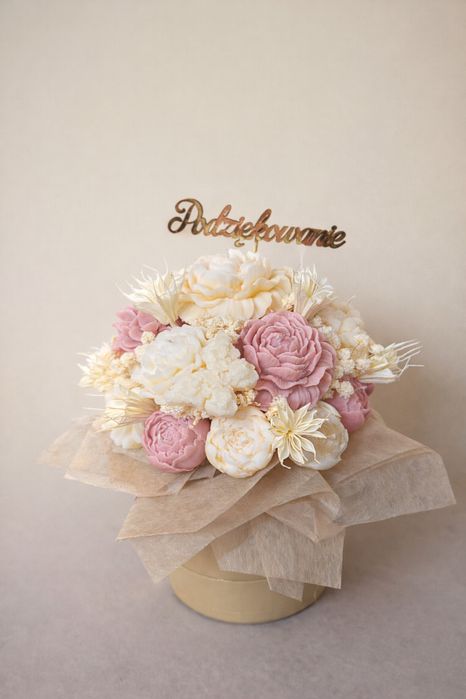 Sojowy Flower Box  | Rękodzieło idealny prezent