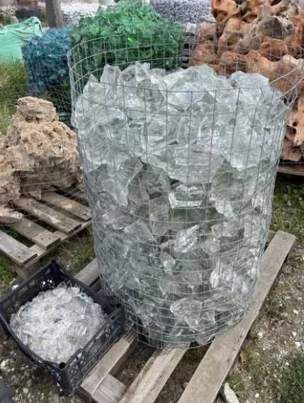 Szkło Wulkaniczne Wiele Kolorów Kamień Akwarium Bryłki Terrarium