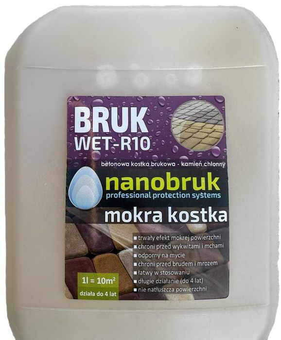 WET-R10 nano impregnat do kostki brukowej - mokry efekt 5L
