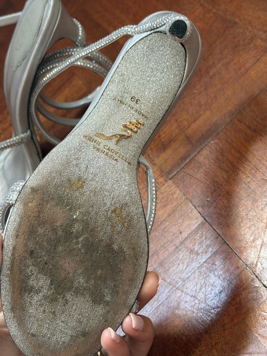 Rene caovilla prateados lindos