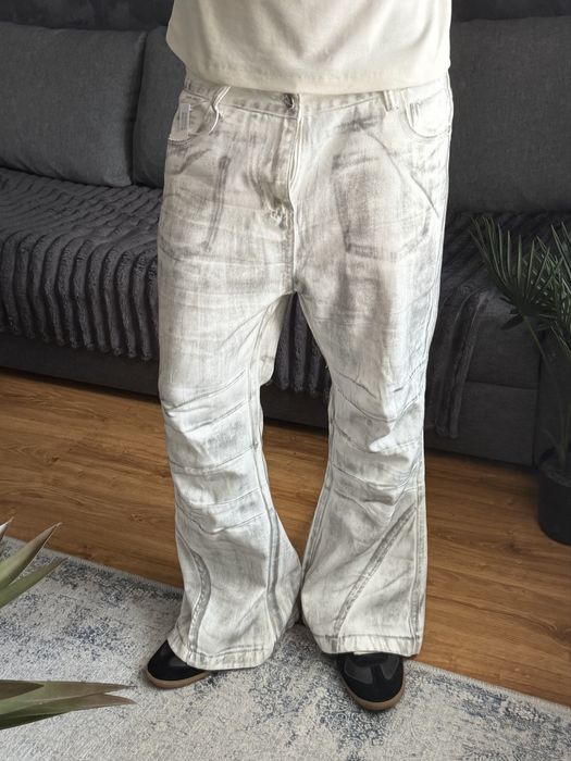 Flared Archive Jeans Кльош Джинси Фларед Буткат Білі Дистрес Distressed Opium Erd Jaded London Y2k Клеш Bootcut Balenci Opium Loose