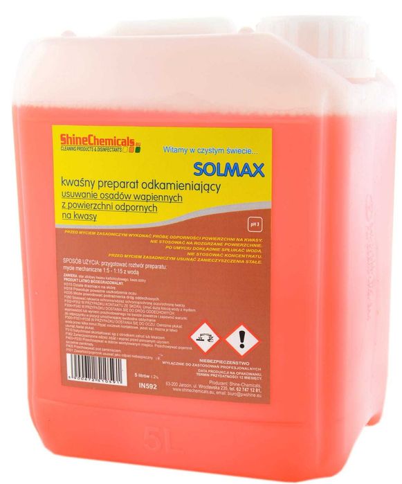 SOLMAX kwaśny preparat odkamianiący 5L koncentrat