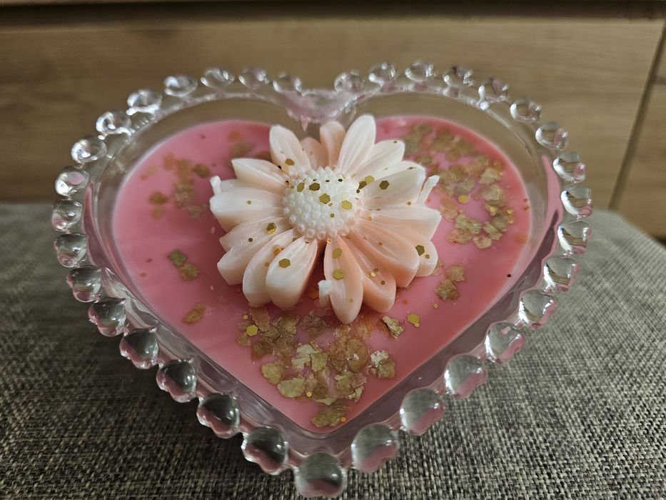 Swieca sojowa serce na walentynki