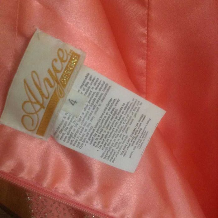 Suknia długa okolicznościowa na szelkach rozm 4/S.