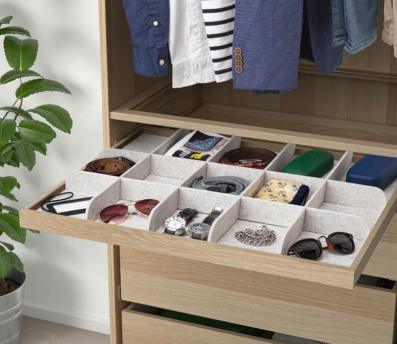 Organizer szuflada  drewniana Ikea komplement do szafy 100