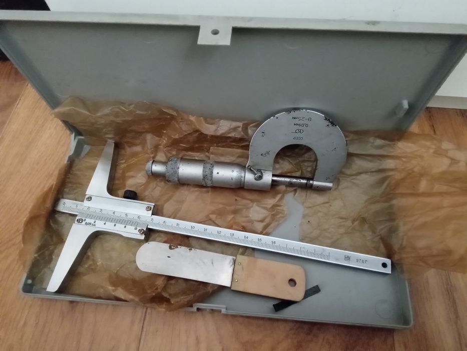 Штангенглубиномер ШГ 0-160мм  0,05мм СССР  микрометр 0,01мм 0-25мм