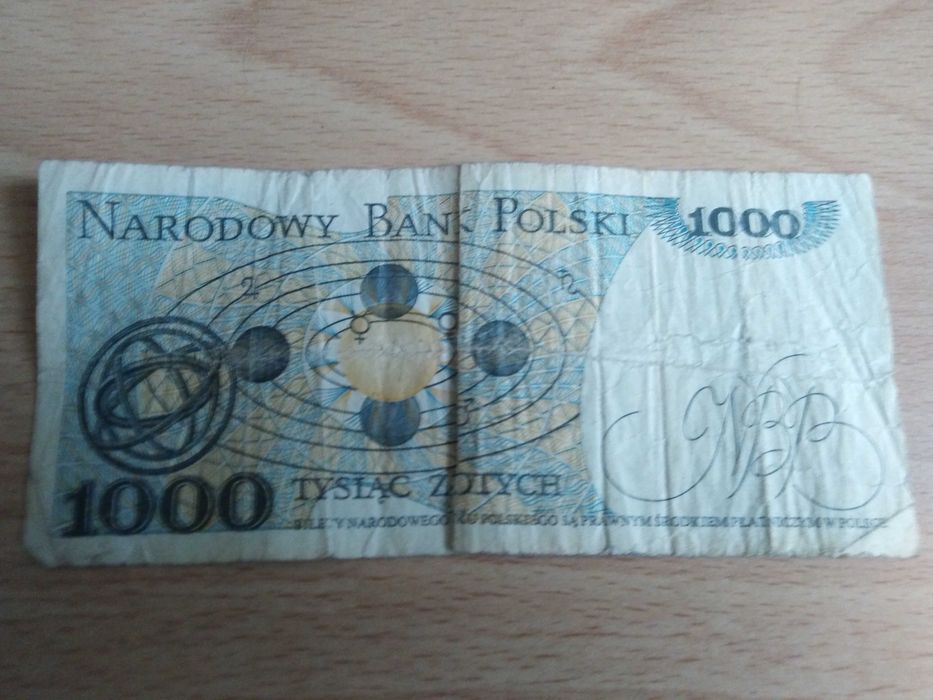 Banknot 1000 zł obiegowy PRL z 1982 r HS