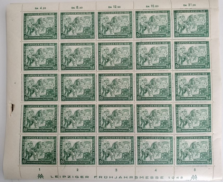 Znaczki Briefmarken Leipziger Messe 1948 nominał 84 Pf - Deutsche Post