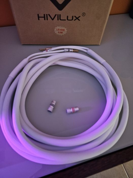 HiViLux HiFi cabo de alto-falante cabo de alto-falante OFC plugue bana