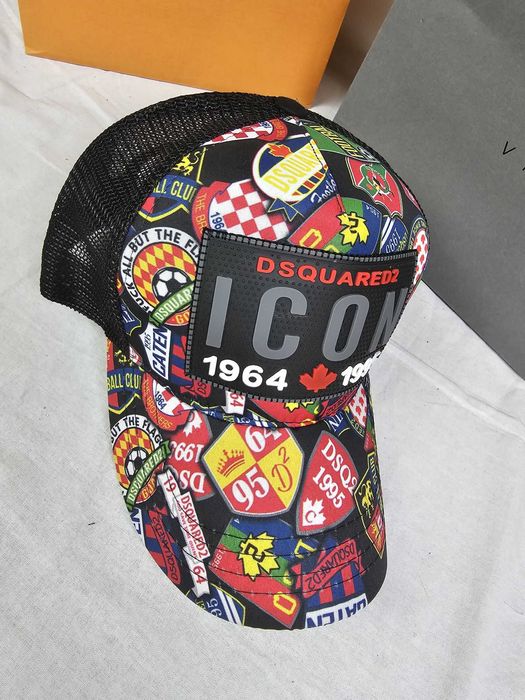 Czapka z daszkiem unisex Dsquared2 kolory Icon regulowana damska męska z siatką