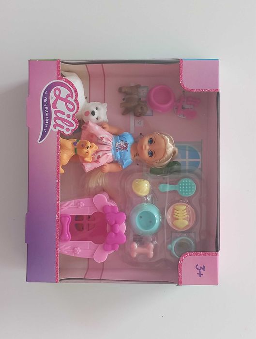 Smiki Lili mała lalka z psami zestaw z akcesoriami Smyk nowa