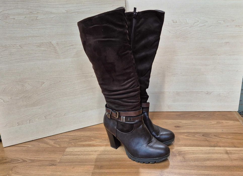 Kozaki damskie wysokie zimowe r38