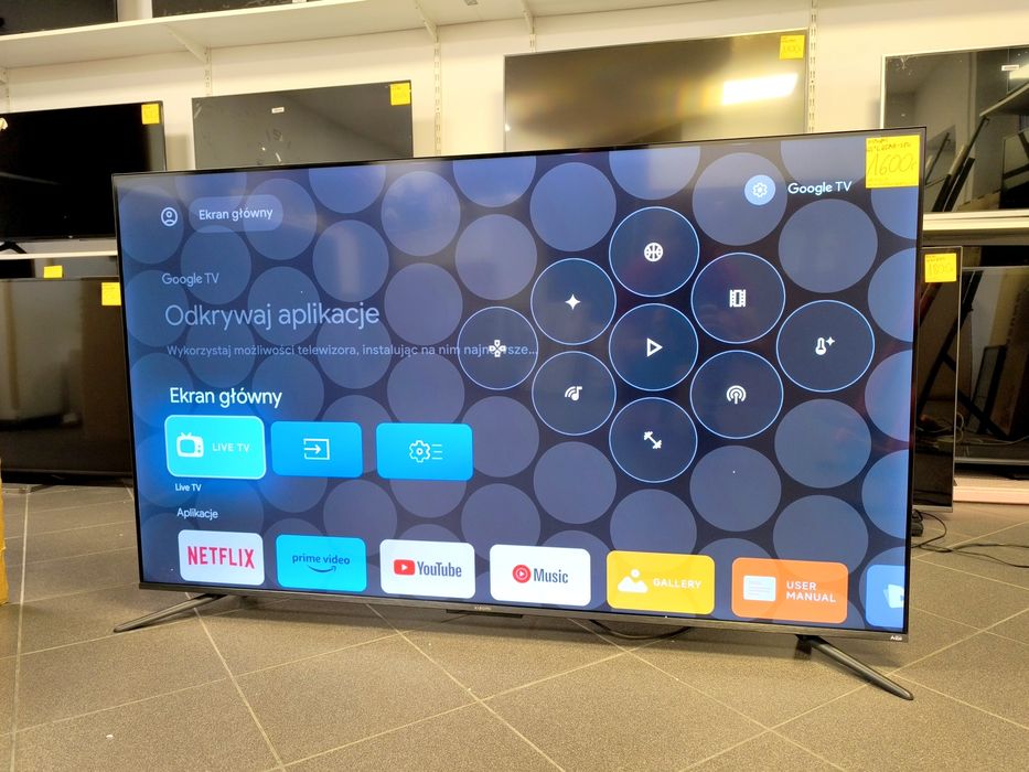 Nowy Xiaomi QLED 65 cali 4K UHD hdr Smart GoogleTV WiFi DVB-T2 L65MA-SEU gwarancja 12m telewizor
