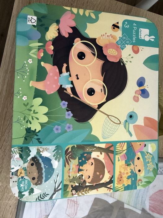Janod Pory Roku Puzzle Progresywne 4 Układanki