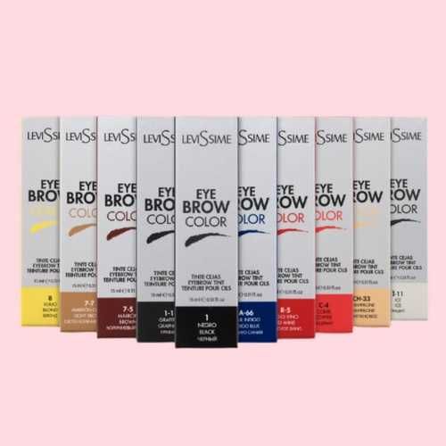 Краска для бровей фарба Levissime Eye Brow I-11 CH-33 окислитель и др