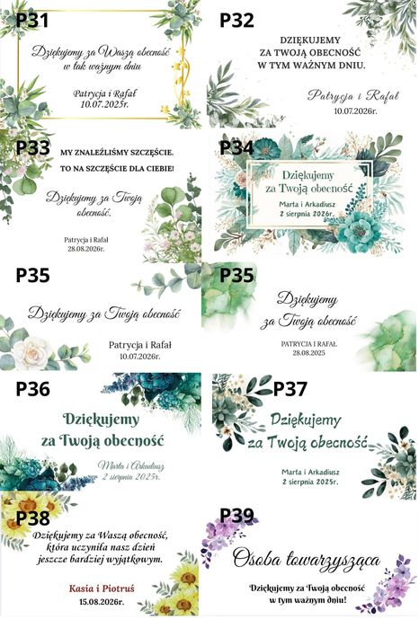 Podziękowanie dla gości breloczek kluczyk