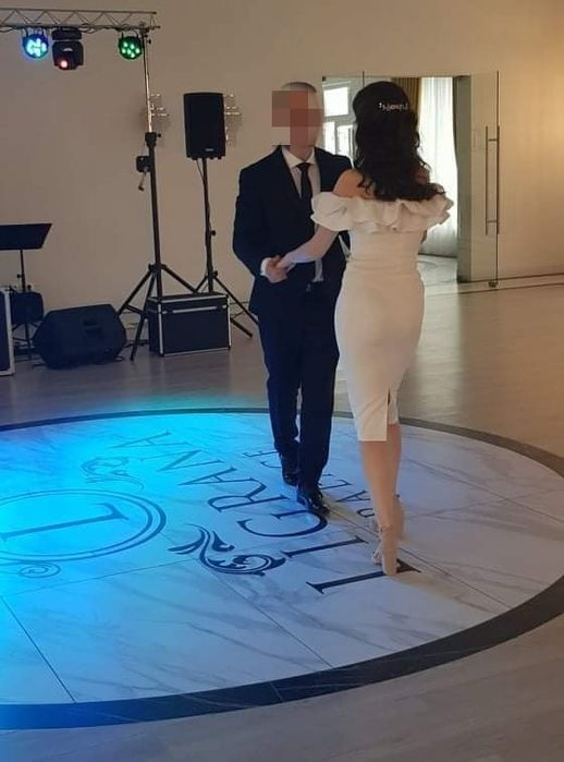 Sukienka biała ołówkowa midi poprawiny panna młoda wesele asos