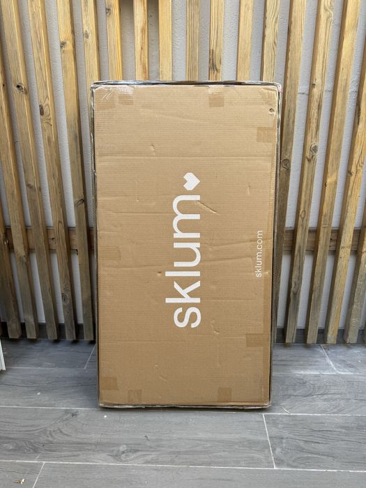 Mesa de centro de jardim Sklum Lipov 110×55 cm, alumínio, NOVA na caixa