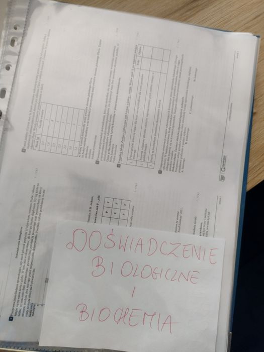 Doświadczenie biologiczne i biochemia karty pracy zadania kserówki