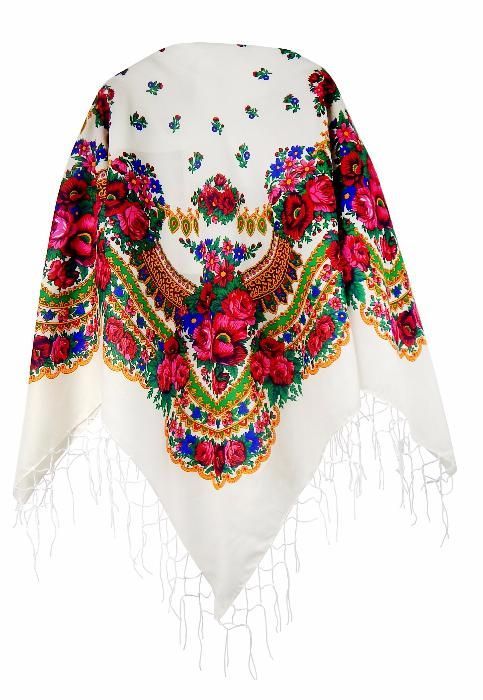 Duża chusta góralska ludowa bawełniana 4 KOLORY chustka folk apaszka