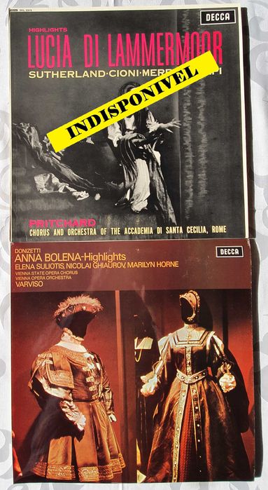 6 Discos VINIL (LP) Musica Clássica (ITÁLIA)