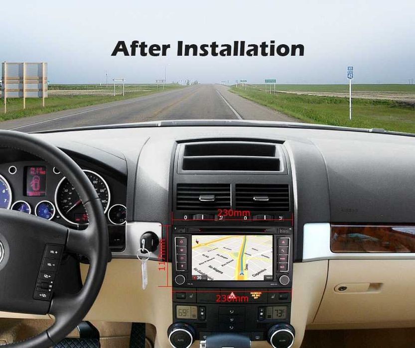 Auto-rádio 2 din android 14 para VW Touareg T5 OctaCore