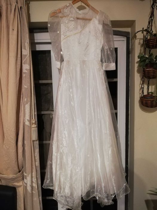Vestido de Noiva e sapatos