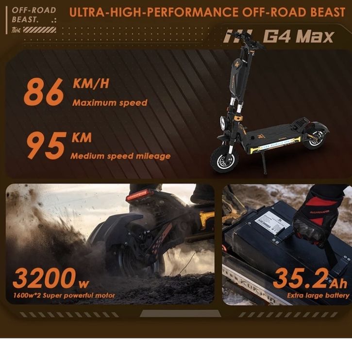 Kukirin G4 MAX nova na caixa