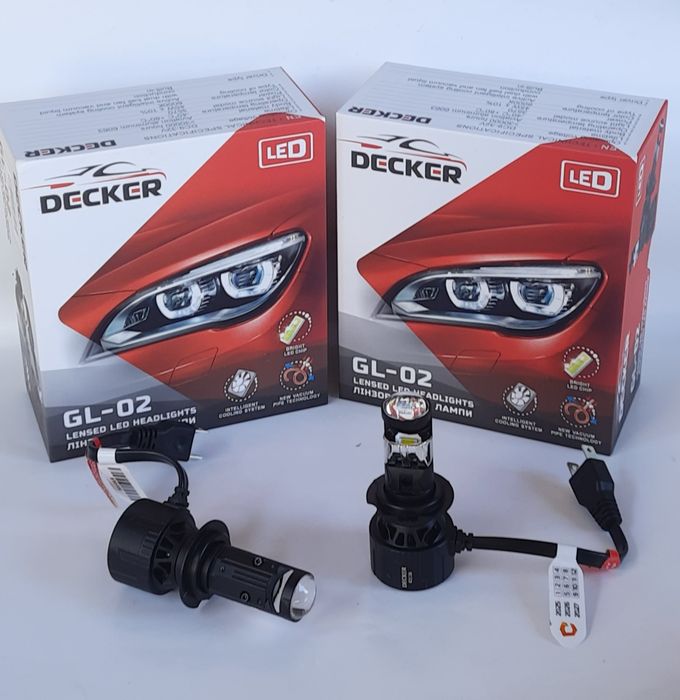 Комплект Лампи лінзи H7 H4 Decker RGX-01 RGX-02 GL-01 PRO , GL-02