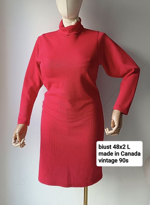 Weekenderd sukienka golf biust 48x2 L czerwona 50% cotton