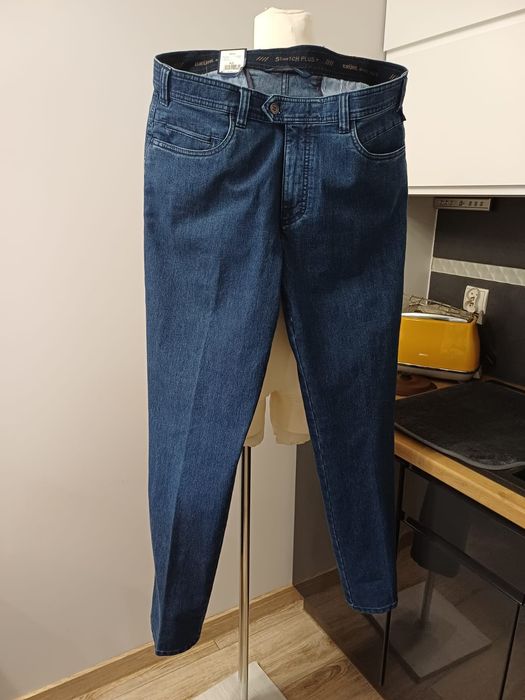Nowe spodnie męskie niebieski jeans Brühl rozm XL (52)