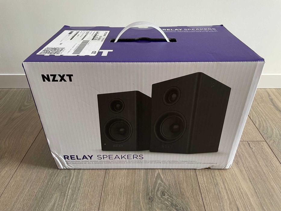 Colunas NZXT Relay 80W Pretas – Som Premium para PC / Gaming