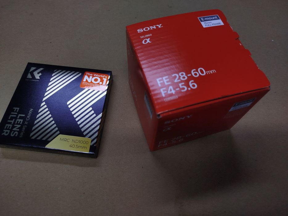Objetiva Sony SEL2860 FE 28-60mm F4-5.6 NOVA + Filtro ND1000