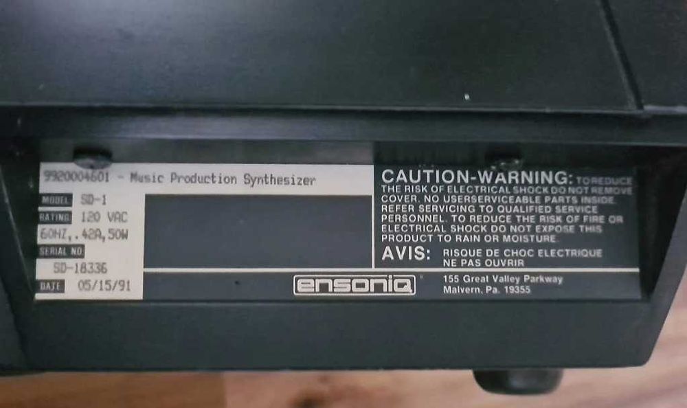 Ensoniq SD-1 Music Production Synthesizer - Potężne brzmienie!