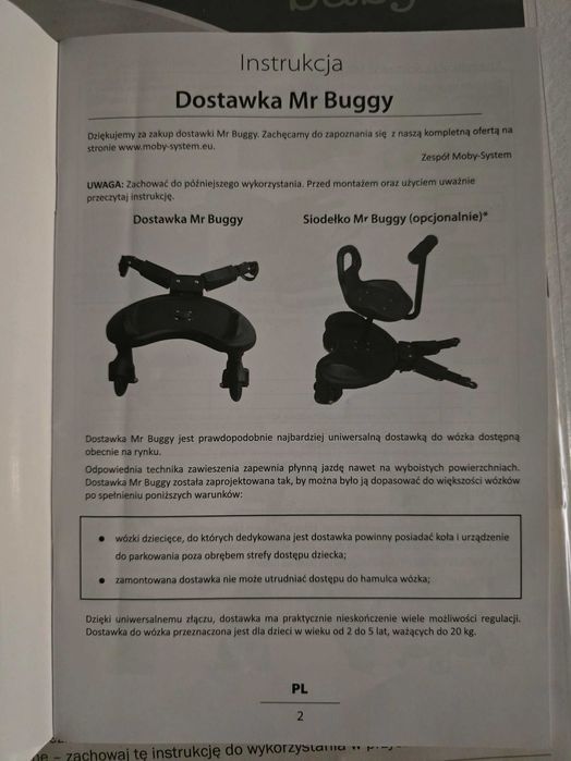 Dostawka do wózka Mr Buggy