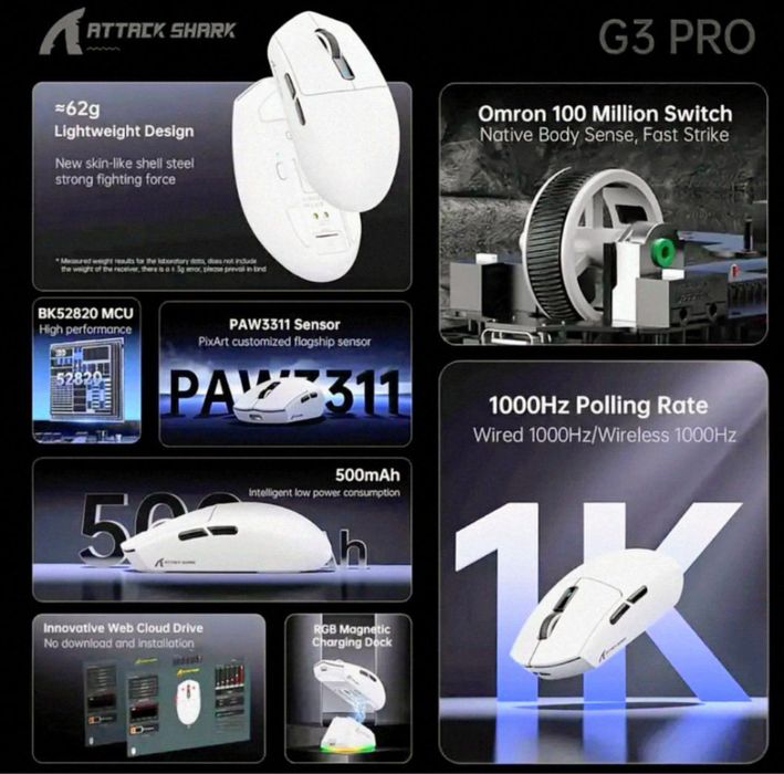 ‼️Attack Shark G3 PRO‼️