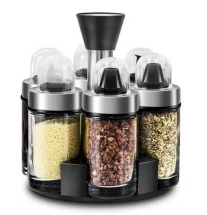 Набір для спецій на обертовій підставці Органайзер для специй Стійка