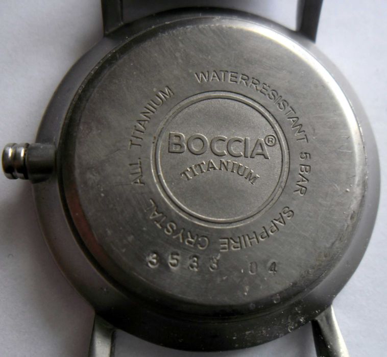 Boccia zegarek kwarcowy wykonany z tytanu