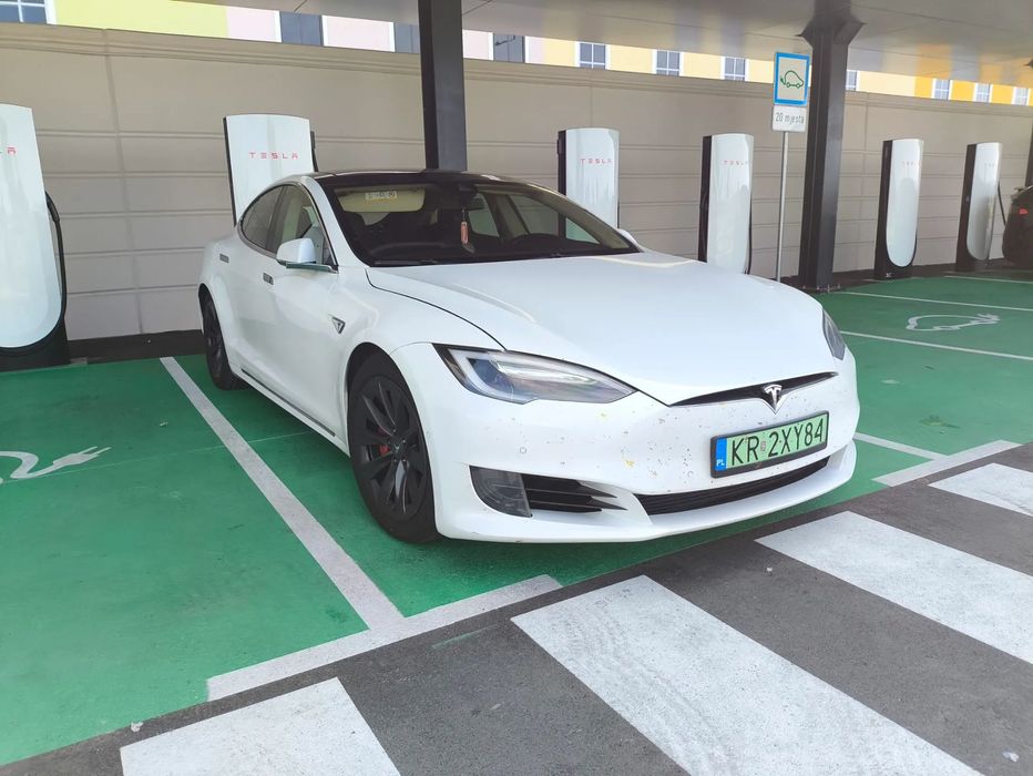 Tesla Model S SC01 FREE Supercharger SC01 Biała Perła Bateria - SOH 84%