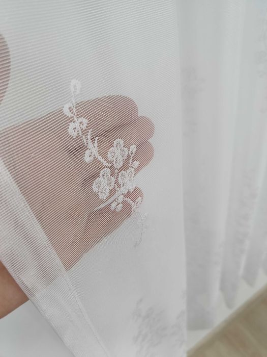 Firana żakardowa biała wys 150cm