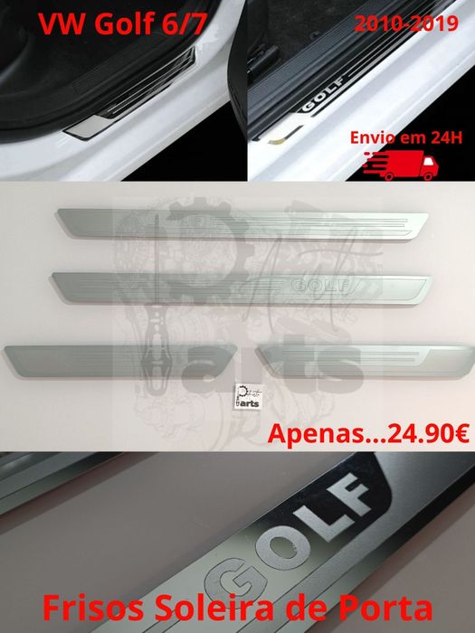 Frisos Soleira de Porta Volkswagen VW Golf 6/7 de 2010 a 2019