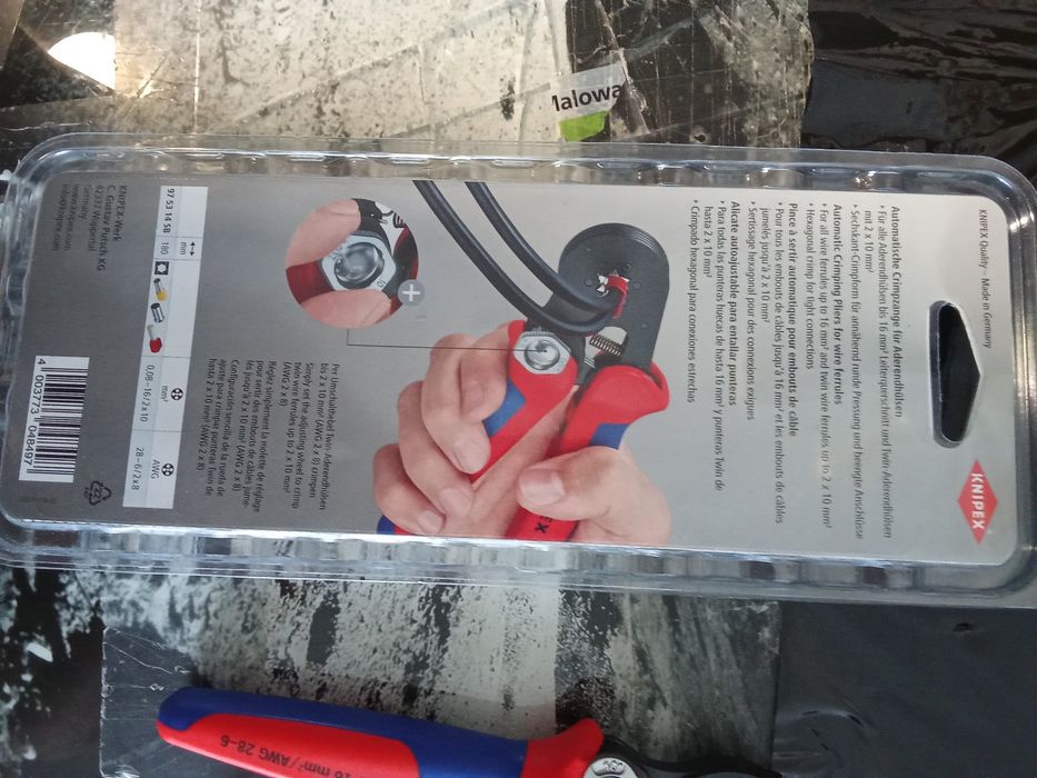 Knipex 97 53 14 zaciskarka 97 53 04 do tulejek nowa oryginał