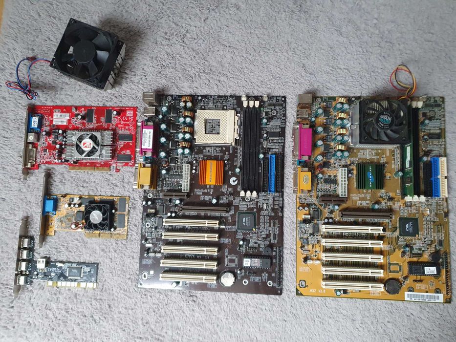 Radeon 9600pro płyta shuttle AMD Duron