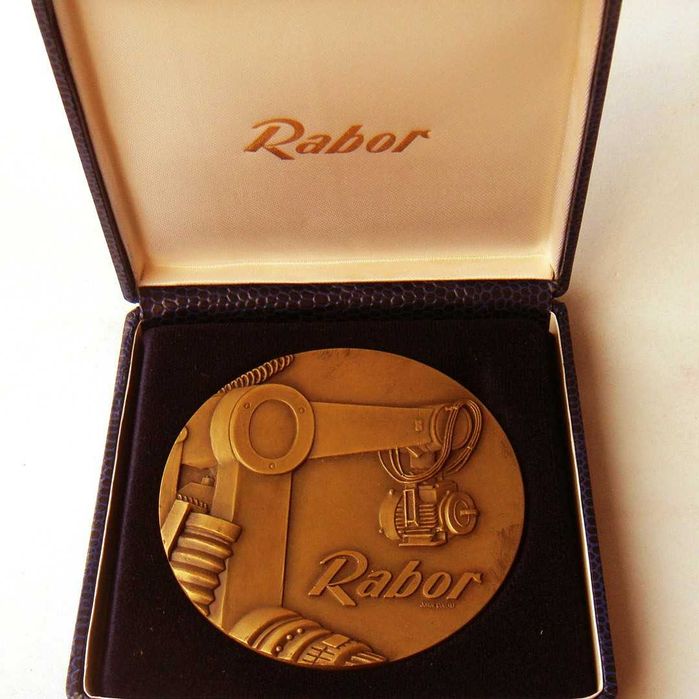 Bronze Medal from Rabor Electric Motor Factory, 1985, in Case