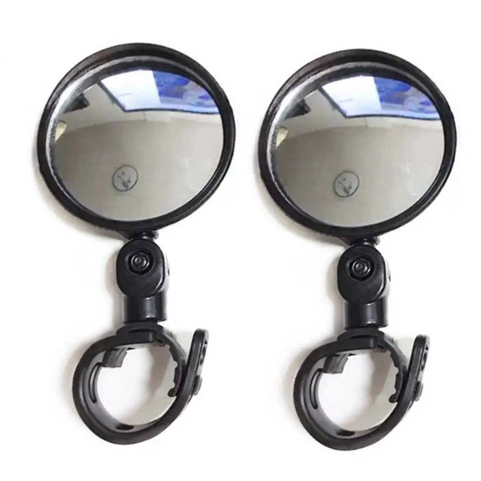 Espelho redondo enduro abraçadeira borracha