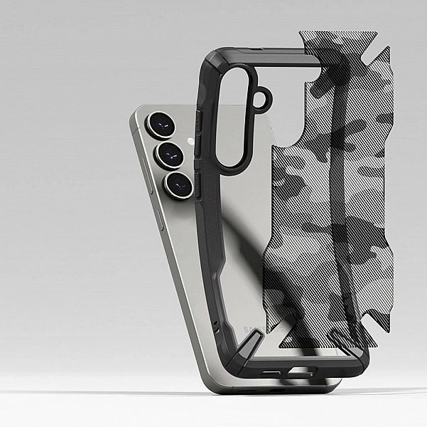 Etui Ringke Fusion X na Samsung Galaxy S25+ - czarny camo