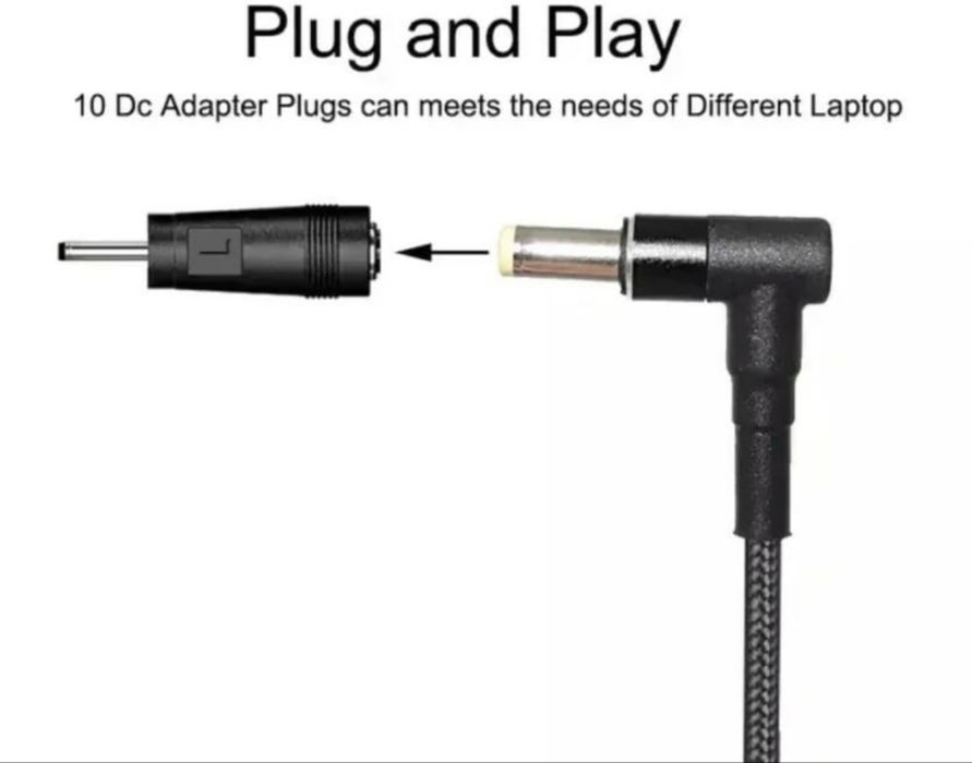 Універсальний Кабель Живлення Ноутбука 100W Type-C to DC 5.5×2.5 mm