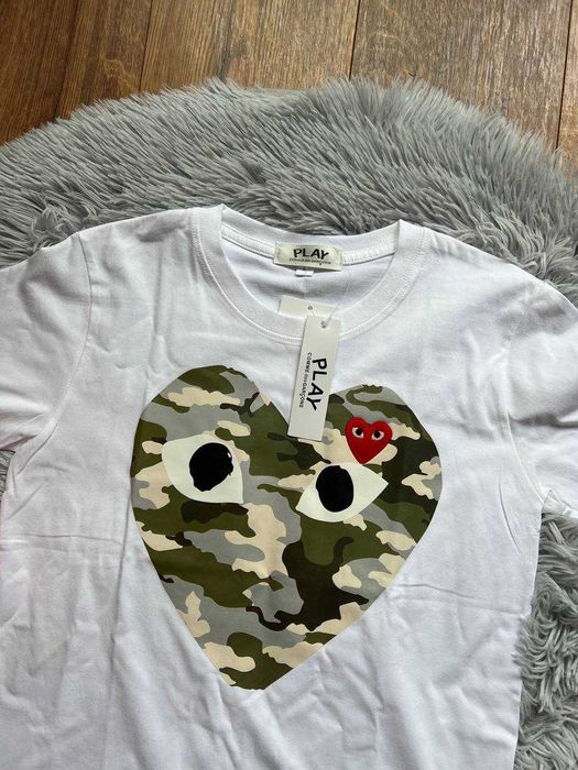 Koszulka CDG Biała White Play Comme Des Garcons
