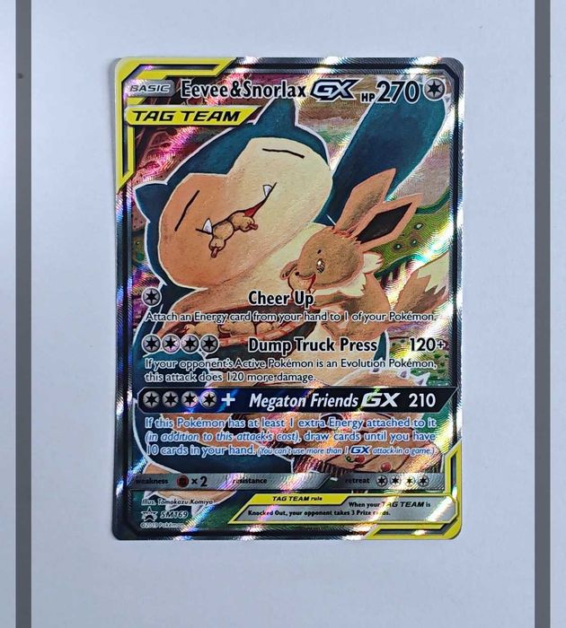 Eevee & Snorlax Gx SM169 Promo Pokemon ENG-NM